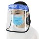 Masque de protection facial anti-buée anti-buée anti-éclaboussures anti-salive avec bande élastique.